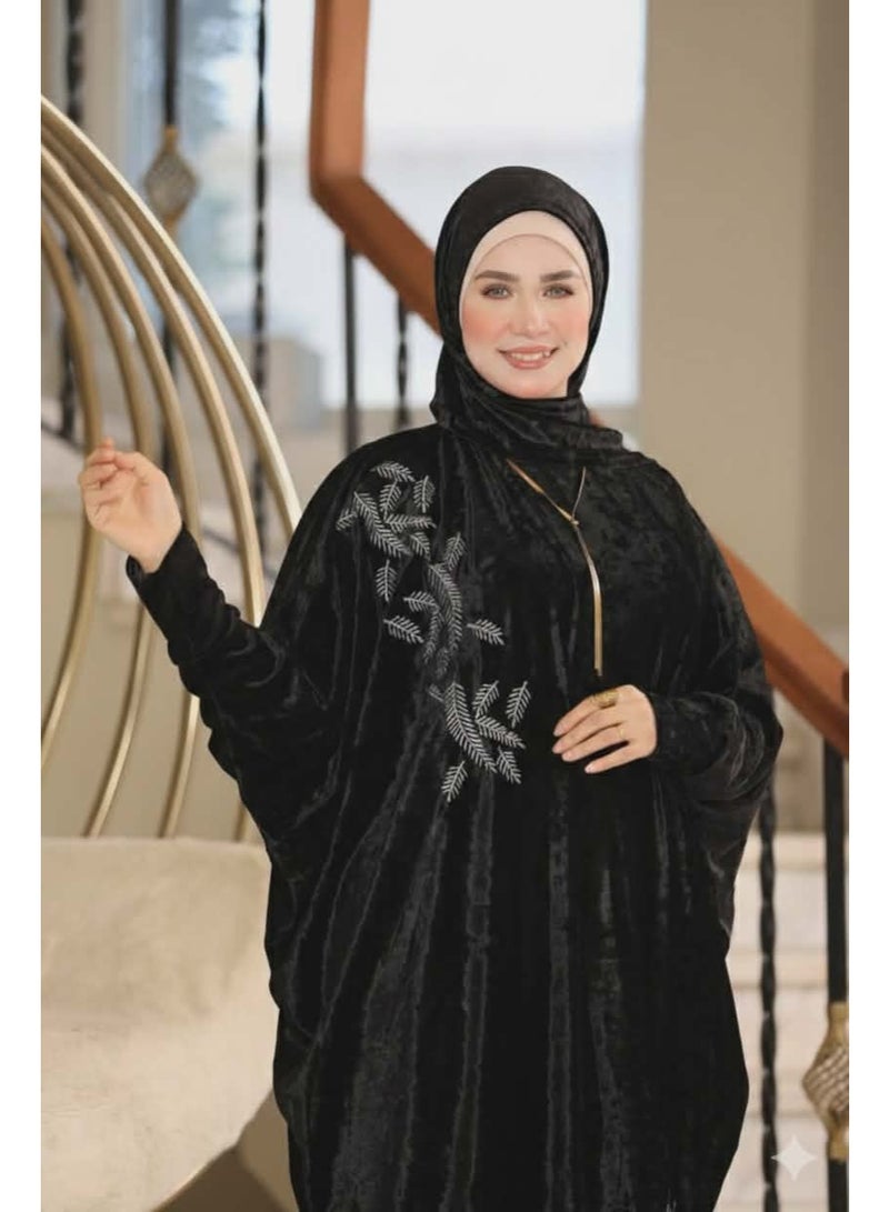 Women's prayer robe – with distinctive and elegant black embroidery - Image 2